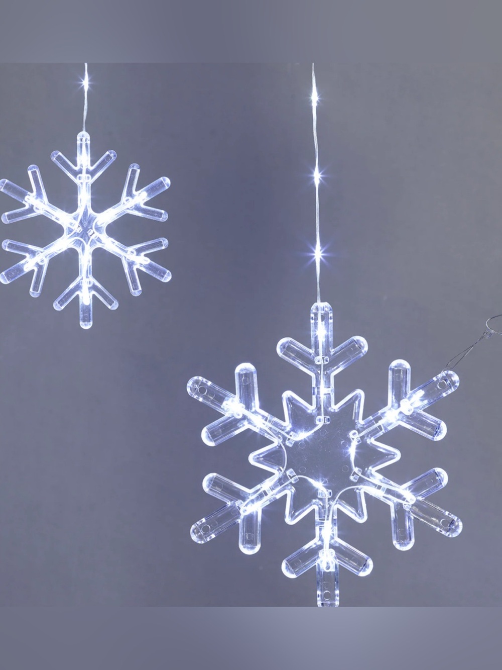 Member's Mark 8 Function LED Snowflake Lights Cool White 16 Count